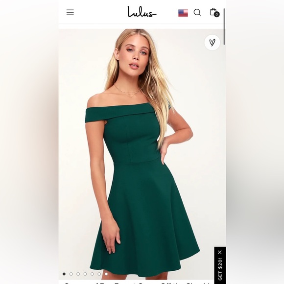 Lulu’s Forest Green A-Line Dress - Picture 7 of 7